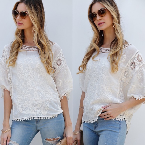 SHANTY Lace Top - Beige - Picture 3 of 3